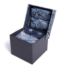 Load image into Gallery viewer, Clericci 12pc Fall/Winter Paisley Tie, Hanky &amp; Cufflink Boxed Set
