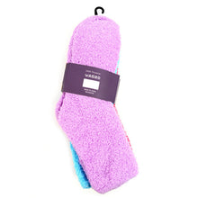 Load image into Gallery viewer, Nollia Women’s Solid Bright Color Warm Fuzzy Socks – 3 Pair Assorted Set
