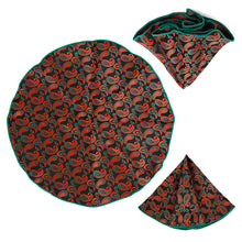 Load image into Gallery viewer, Laurant Bennet Red Paisley Banded Bow Tie &amp; Matching Hanky Set

