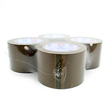 Load image into Gallery viewer, 4 Rolls Tan Packing Tape – 3" x 100M – Heavy-Duty Commercial Grade, 45 Micron
