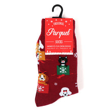 Load image into Gallery viewer, Parquet Women's Cats and Dog Novelty Socks – Holiday Gift Box Design
