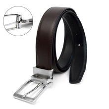 Load image into Gallery viewer, UMO Lorenzo Reversible Men's Genuine Leather Belt with Rotating Buckle
