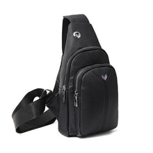Load image into Gallery viewer, Black Minimalist Vegan Leather Sling Bag with O-Ring for Charms
