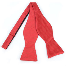 Load image into Gallery viewer, Umo Lorenzo Silk Fancy Freestyle Bow Tie – Self-Tie, Red or Black
