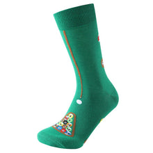 Load image into Gallery viewer, Parquet Men’s Billiards Game Novelty Crew Socks – Green
