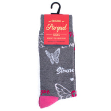 Load image into Gallery viewer, Parquet Women's Breast Cancer Awareness Butterfly Novelty Socks
