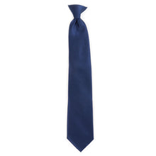 Load image into Gallery viewer, Umo Lorenzo Poly Solid Clip-On Tie – 19" Long, 9 Color Options, Pre-Tied Microfiber
