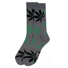 Load image into Gallery viewer, Parquet Women's Weed Leaf Marijuana Novelty Crew Socks – Black or Gray
