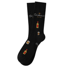 Load image into Gallery viewer, Parquet Men’s Gentleman’s Club Novelty Crew Socks – Black
