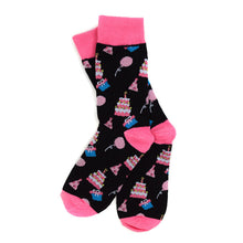 Load image into Gallery viewer, Parquet Women’s Birthday Cake Novelty Socks
