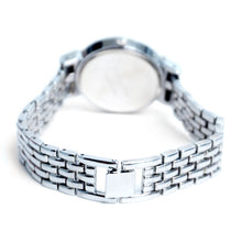 Load image into Gallery viewer, Nollia Silver Tone Ladies Dressy Watch – 35mm Crystal Bow Accent Bracelet Watch
