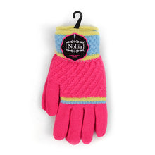 Load image into Gallery viewer, Nollia Women’s Knit Winter Gloves – Soft Stretchable Gloves in Red, Fuchsia &amp; Turquoise
