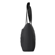 Load image into Gallery viewer, Nollia Harper Black Quilted Nylon Tote Bag with Heart Bag Charm
