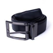 Load image into Gallery viewer, Umo Lorenzo Men&#39;s PU Reversible Belt with Black Buckle – 5 Sizes
