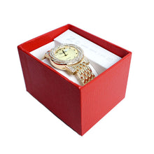 Load image into Gallery viewer, Nollia Gold Tone Ladies Dressy Watch – 35mm Crystal Accent Quartz Bracelet
