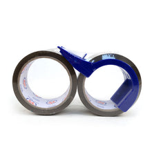 Load image into Gallery viewer, 2 Rolls Tan Packing Tape with Easy-Cut Dispenser – 2&quot; Wide, Heavy Duty Packaging Adhesive
