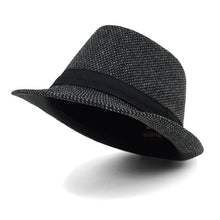 Load image into Gallery viewer, Westend Fall/Winter Black Trilby Fedora Hat with Band Trim
