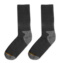 Load image into Gallery viewer, Men&#39;s Heavy-Duty Crew Socks – 3 Pairs, Black or Charcoal, Moisture-Wicking, Arch Support, Reinforced Heel, Size 10-13 (Fits Shoe Size 6-12.5)
