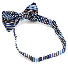 Load image into Gallery viewer, Laurant Bennet Striped Pattern Bow Tie &amp; Matching Round Hanky Set
