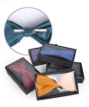 Load image into Gallery viewer, Umo Lorenzo  Men's 2.5" Poly Satin Clip-On Bow Tie – 40 Color Options (BOXED)
