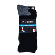 Load image into Gallery viewer, 60 Packs (180 Socks) Men's Heavy-Duty Crew Socks – Black or Charcoal, Moisture-Wicking, Arch Support, Reinforced Heel, Size 10-13 (Fits Shoe Size 6-12.5)

