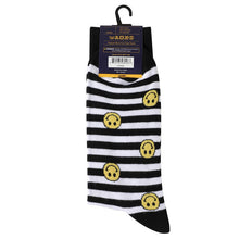 Load image into Gallery viewer, Parquet Men’s “Smile You’re on Camera” Novelty Crew Socks – Black
