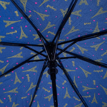 Load image into Gallery viewer, Nollia Compact Paris Pattern Auto-Open Umbrella – 12" Portable, Wind-Resistant
