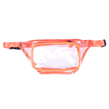 Load image into Gallery viewer, Westend Clear PVC Fanny Pack with orange trim 

