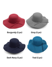 Load image into Gallery viewer, Nollia 24-Piece Prepack Women’s Polyester Felt Wide Brim Hat – Assorted Colors
