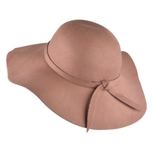 Load image into Gallery viewer, Nollia Women's Polyester Felt Floppy Wide Brim Bowknot Hat
