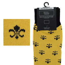 Load image into Gallery viewer, Feraricci Men’s Fleur-de-lis Novelty Crew Socks
