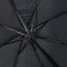 Load image into Gallery viewer, Parquet Black Telescopic Compact Umbrella – Auto-Open, Plastic Handle, 12&quot; Travel Size
