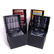 Load image into Gallery viewer, Clericci 12pc Men's Tie, Hanky &amp; Cufflink Set in Fabric Box – Coordinated Collection
