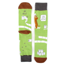 Load image into Gallery viewer, Parquet Cats – Toilet Paper Ultra Premium Novelty Socks (Unisex)
