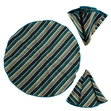 Load image into Gallery viewer, Laurant Bennet Striped Bow Tie &amp; Matching Round Hanky Set
