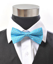Load image into Gallery viewer, Silk Petite Floral Tile Pattern Banded Bow Tie – Printed Twill, Boxed
