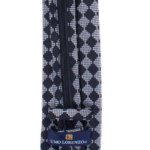 Load image into Gallery viewer, Umo Lorenzo Men's Black Plaid Zipper Pre-Tied Necktie
