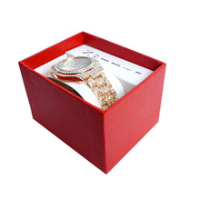 Load image into Gallery viewer, Nollia Gold Tone Ladies Dressy Watch – 39mm Crystal-Accented Fashion Bracelet
