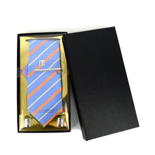 Load image into Gallery viewer, Umo Lorenzo 12pc Assorted Boxed Tie, Cufflink, Tie Bar &amp; Hanky Set
