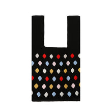 Load image into Gallery viewer, Nollia Multicolor Polka Dot Mini Knit Tote Bag
