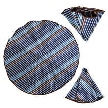 Load image into Gallery viewer, Laurant Bennet Striped Pattern Bow Tie &amp; Matching Round Hanky Set
