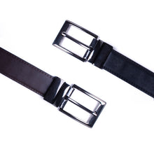 Load image into Gallery viewer, Umo Lorenzo Men&#39;s PU Reversible Belt with Black Buckle – 5 Sizes
