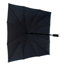 Load image into Gallery viewer, Parquet Extra Large Square Umbrella – 12-Rib Windproof Manual Open, Black
