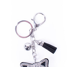 Load image into Gallery viewer, Nollia Bling Crystal Smile Cat Keychain – Sparkly Rhinestone Bag Charm
