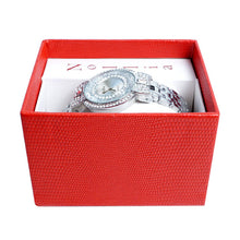 Load image into Gallery viewer, Nollia Silver Tone Ladies Dressy Watch – 35mm Crystal Bow Accent Bracelet Watch
