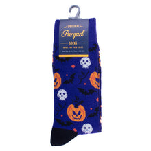 Load image into Gallery viewer, Parquet Men&#39;s Halloween Pumpkin &amp; Skull Novelty Socks

