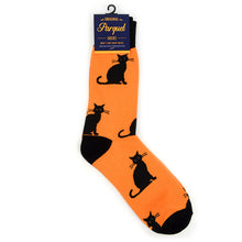 Load image into Gallery viewer, Parquet Men’s Halloween Black Cat Novelty Socks
