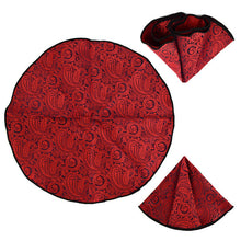 Load image into Gallery viewer, Laurant Bennet Paisley Pattern Banded Bow Tie &amp; Matching Hanky Set
