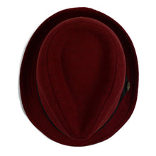 Load image into Gallery viewer, Westend Fall/Winter Trilby Fedora Hat with Button Accent &amp; Band Trim
