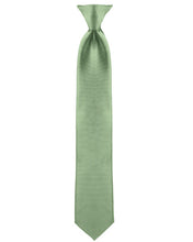 Load image into Gallery viewer, Umo Lorenzo Poly Solid Clip-On Tie – 19" Long, 9 Color Options, Pre-Tied Microfiber
